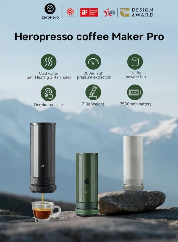 zeroHero Heropresso Pro Portable Espresso Machine 51mm- Electric Heating & 20 Bar - Image 1